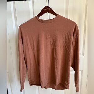 ASOS Rust (Brown/Orange) Boxy Long Sleeve Tee (Size M)